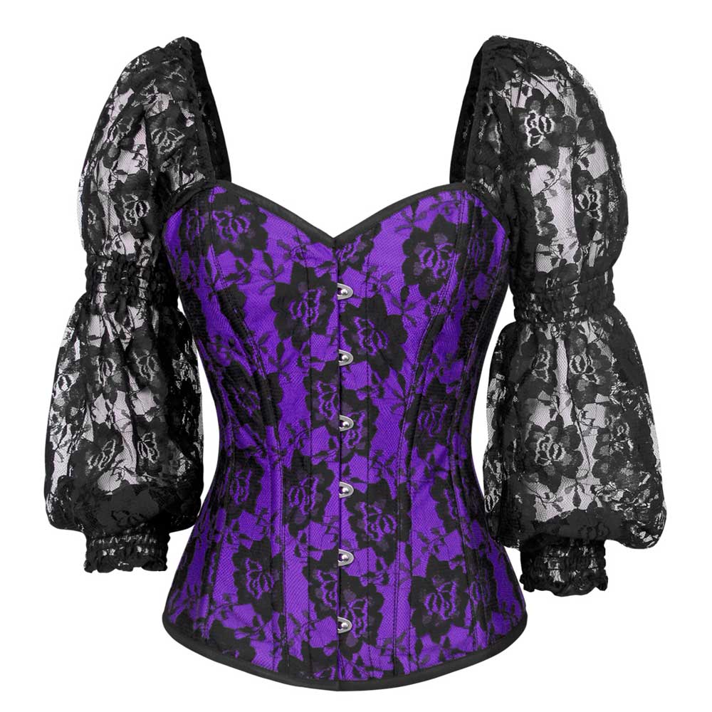 Attitude Corsets - Safíriël Overbust corset - Lace - Purple